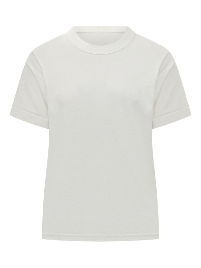 White Crew Neck Logo T-shirt 1