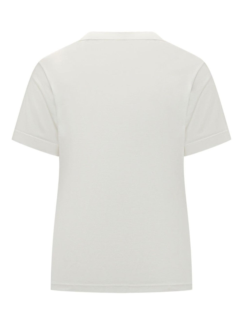 White Crew Neck Logo T-shirt 2