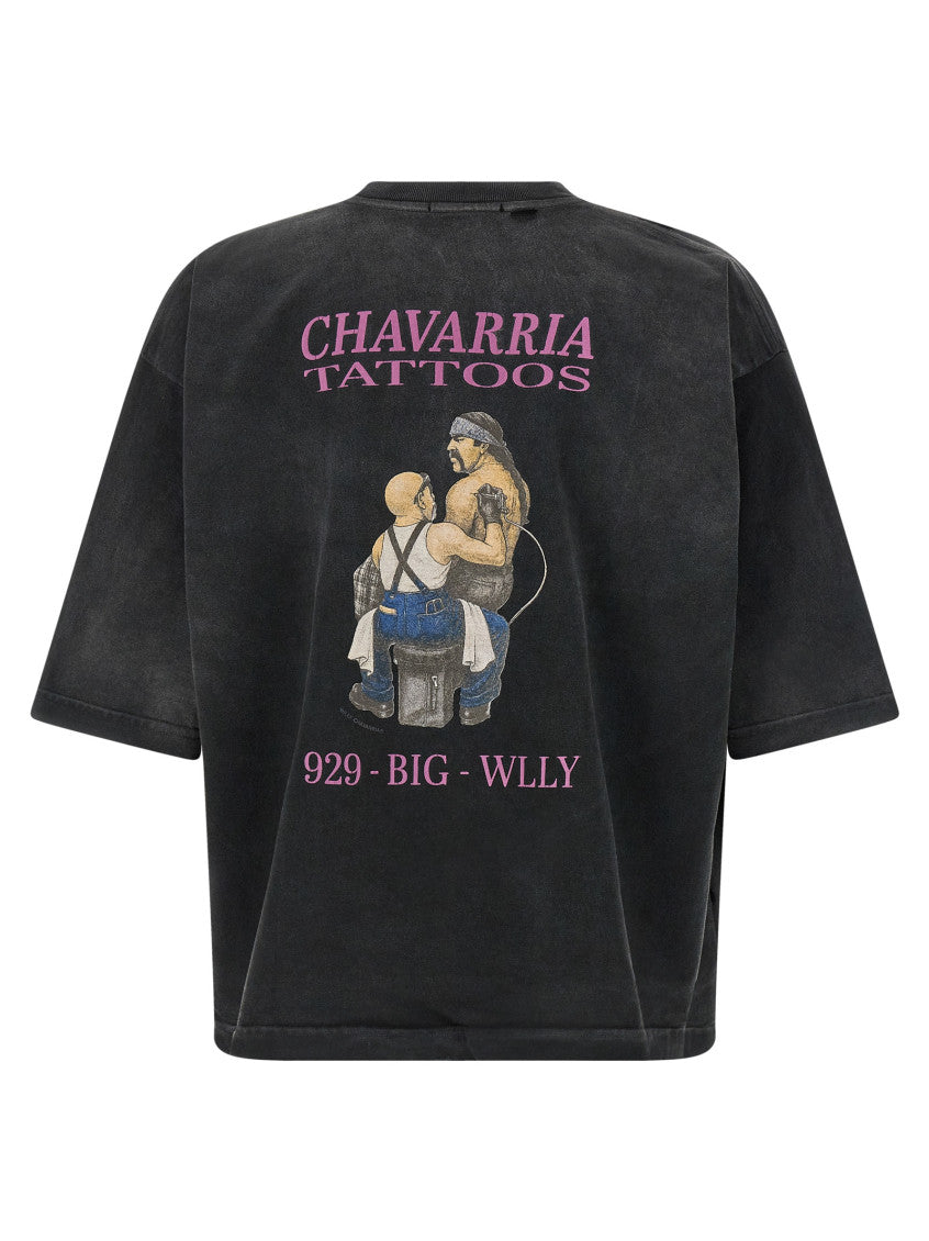 Black 'Willy Tattoo - Buffalo Tee' T-shirt 2