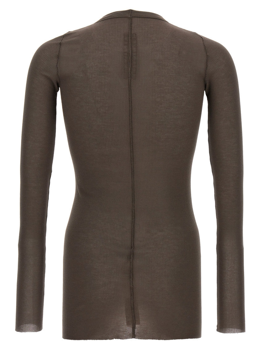 Grey 'Rib LS T' T-shirt 2
