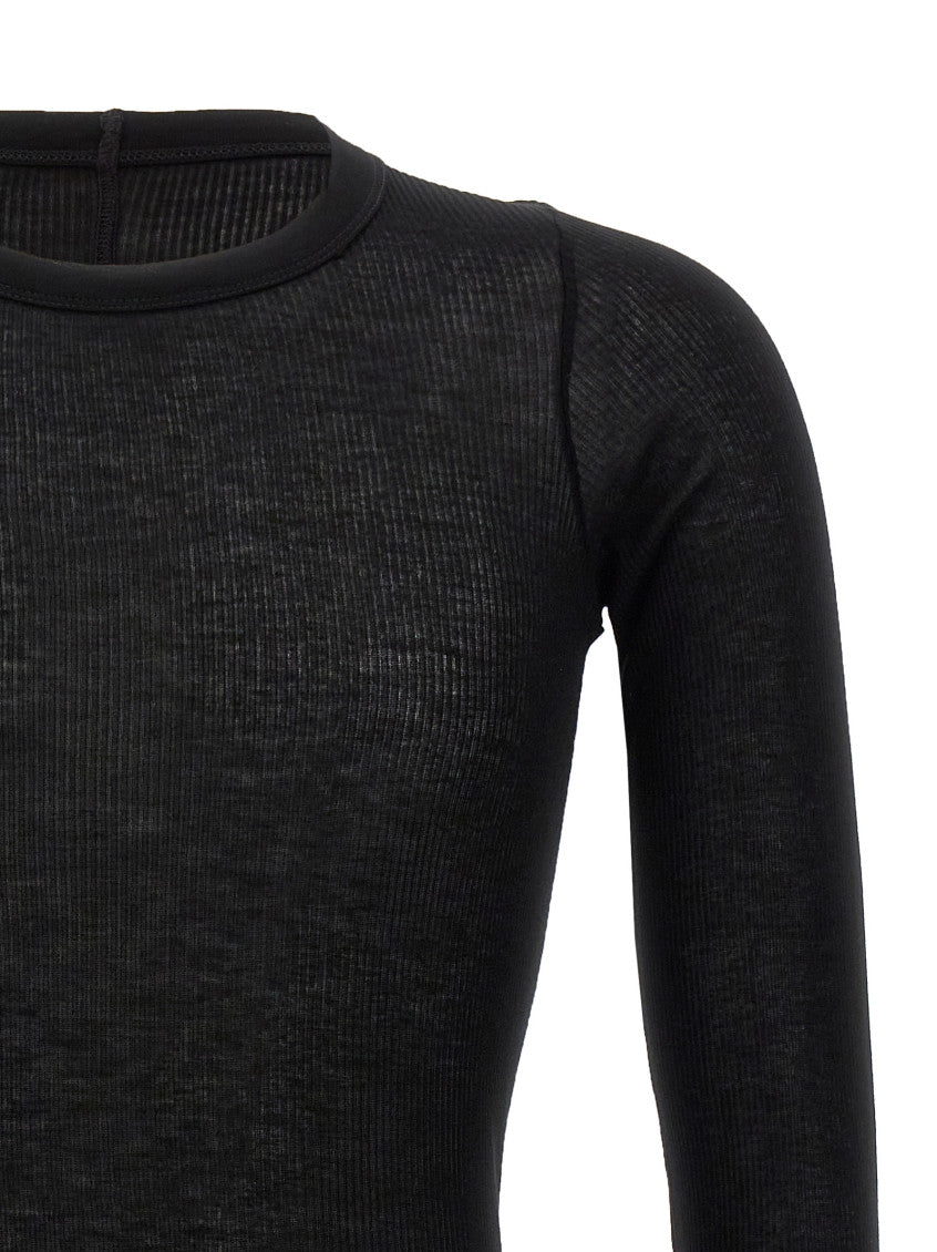 Black 'Rib LS T' T-shirt 3