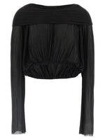 Black 'Crooped Hooded Tunic' sweater 1
