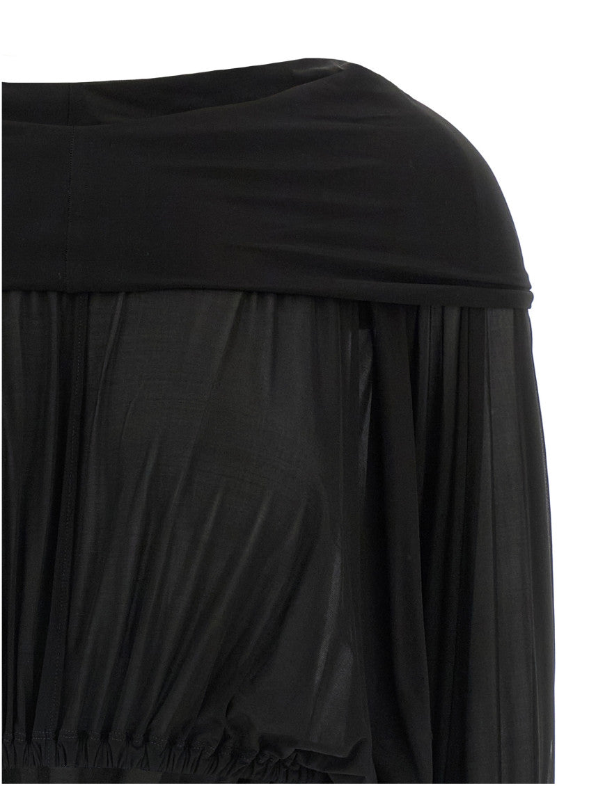 Black 'Crooped Hooded Tunic' sweater 3