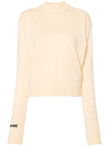 White Wool Crewneck Sweater 1