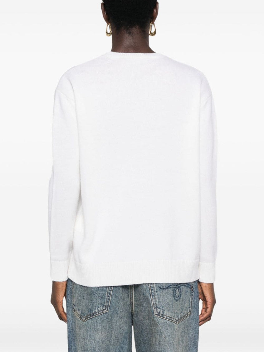 White Wool and cashmere blend sweater 2