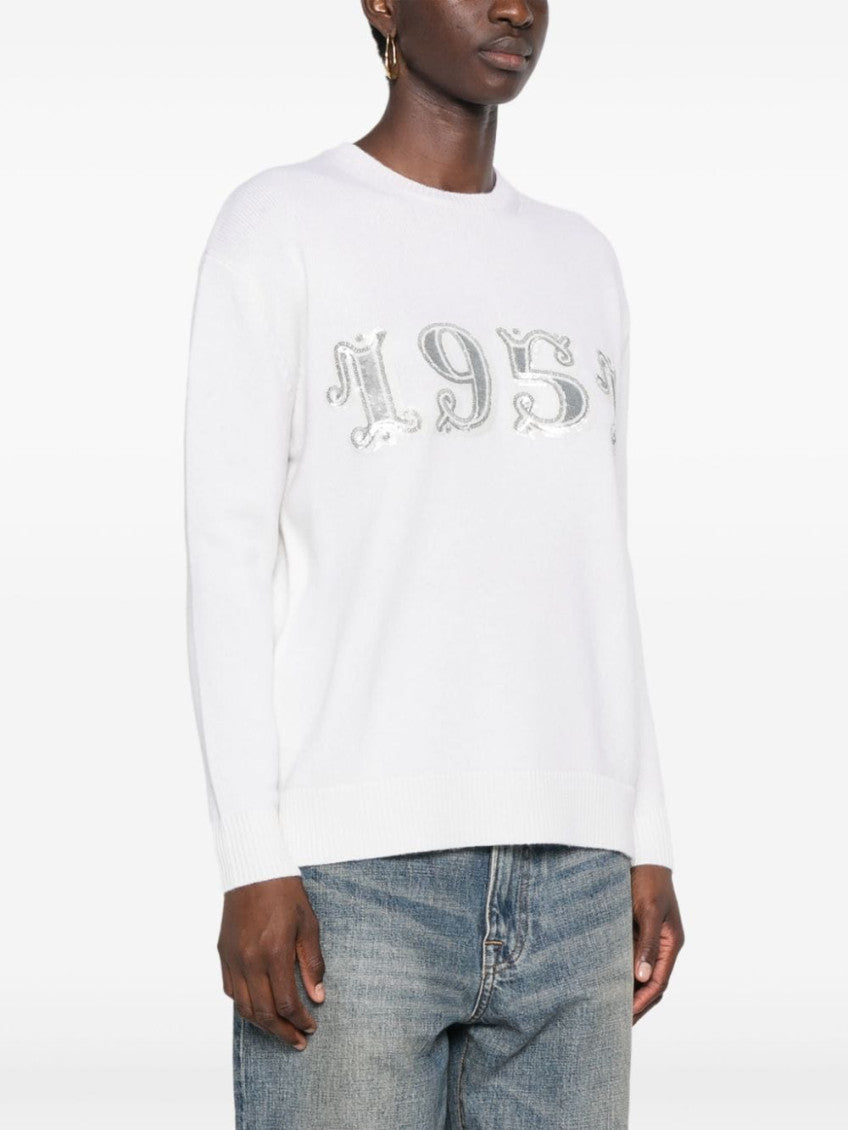 White Wool and cashmere blend sweater 3