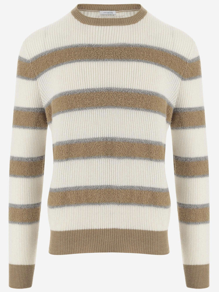 Multi Color Crewneck Striped Sweater 1