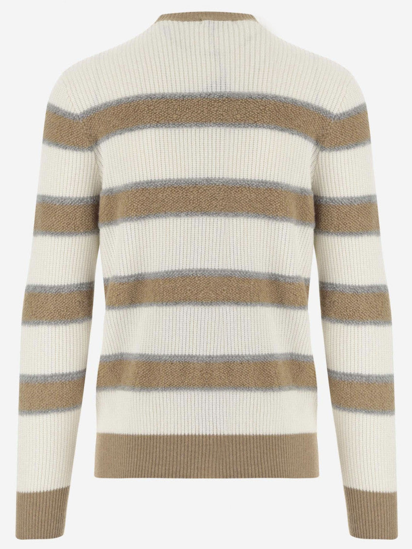 Multi Color Crewneck Striped Sweater 2