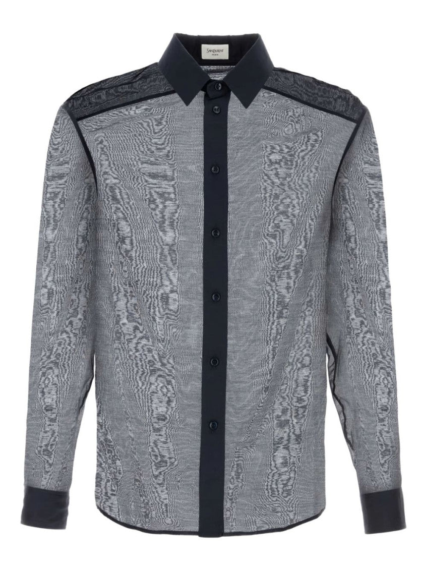 Blue Button-Up Long Sleeved Shirt 1