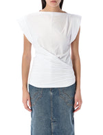White Draped Top 1