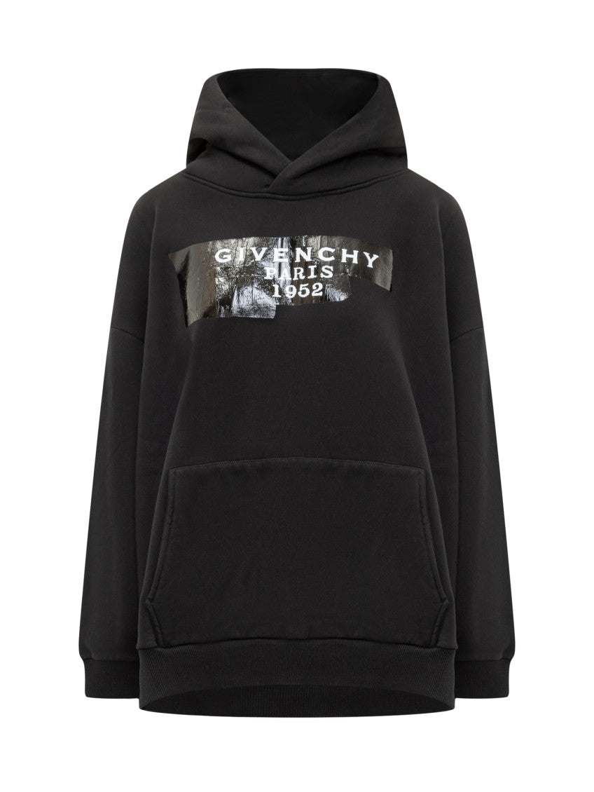 Black Logo Hood Sweatshirt 1