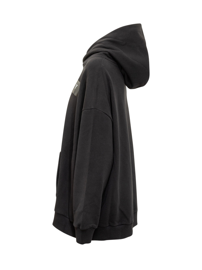 Black Logo Hood Sweatshirt 3