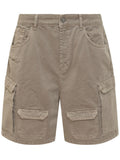 Beige Solid Shorts 1