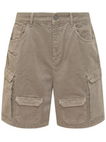 Beige Solid Shorts 1