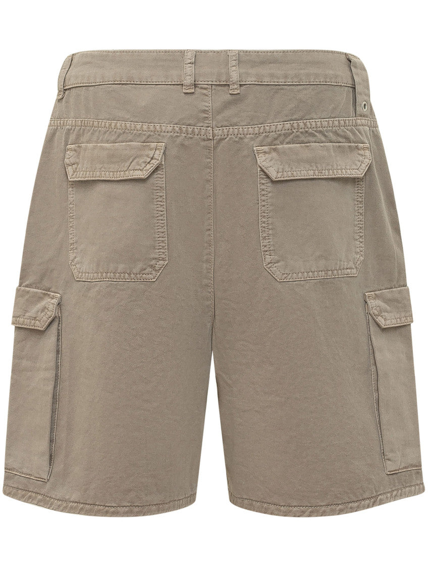 Beige Solid Shorts 3