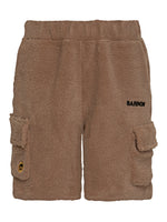 Brown Solid Shorts 1