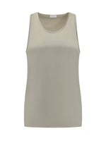 Grey Solid Scoop Neck Top 1