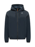 Dark Blue Solid Hood Jacket 1