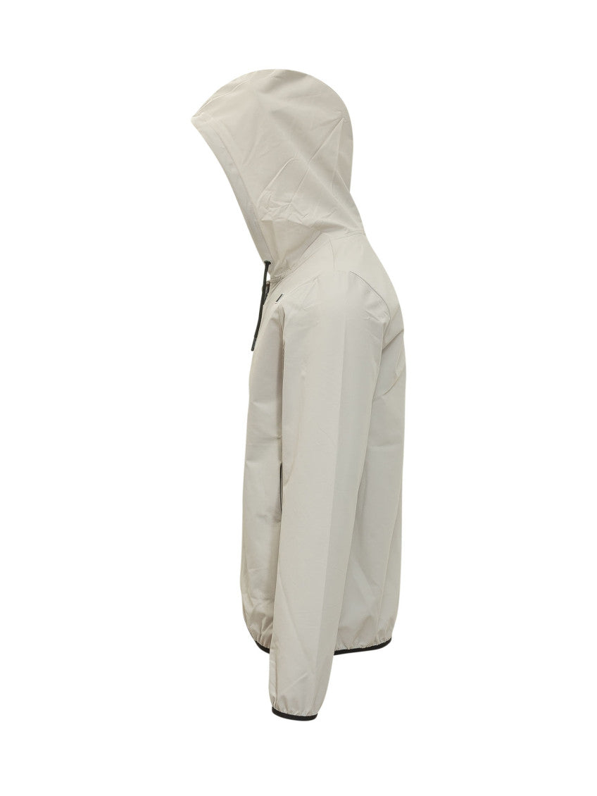 Beige Solid Hood Jacket 2