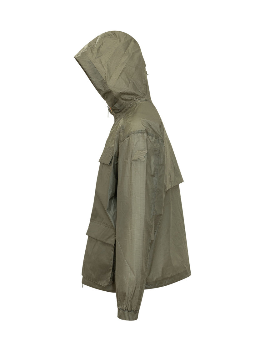 Green Solid Hood Jacket 2