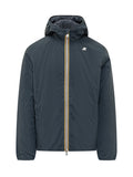Blue Solid Hood Jacket 1