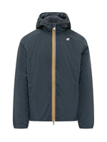 Blue Solid Hood Jacket 1