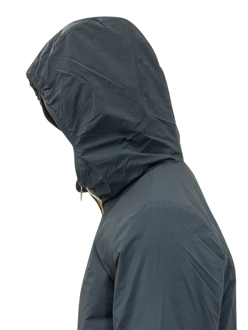 Blue Solid Hood Jacket 3