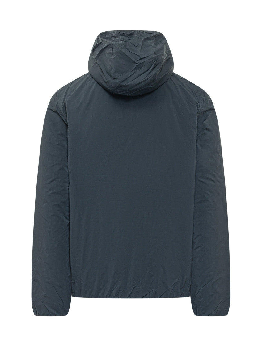 Blue Solid Hood Jacket 4