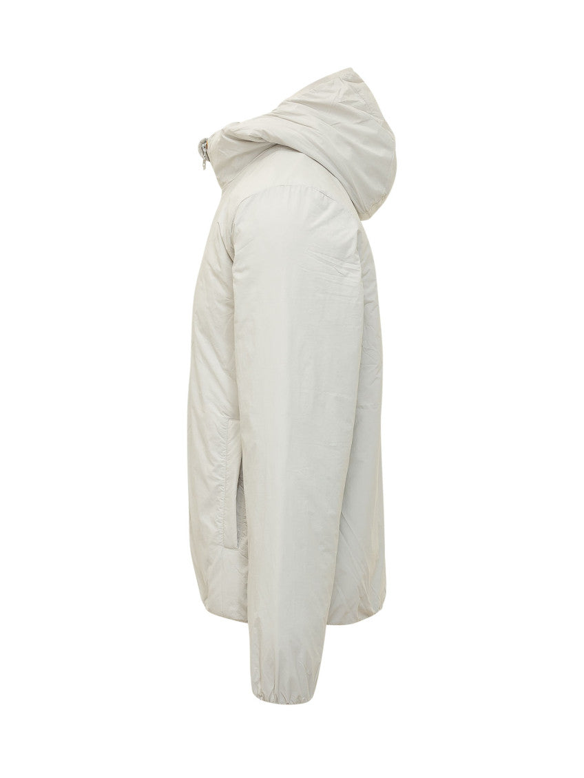 Beige Solid Hood Jacket 2