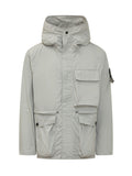 Grey Solid Hood Jacket 1