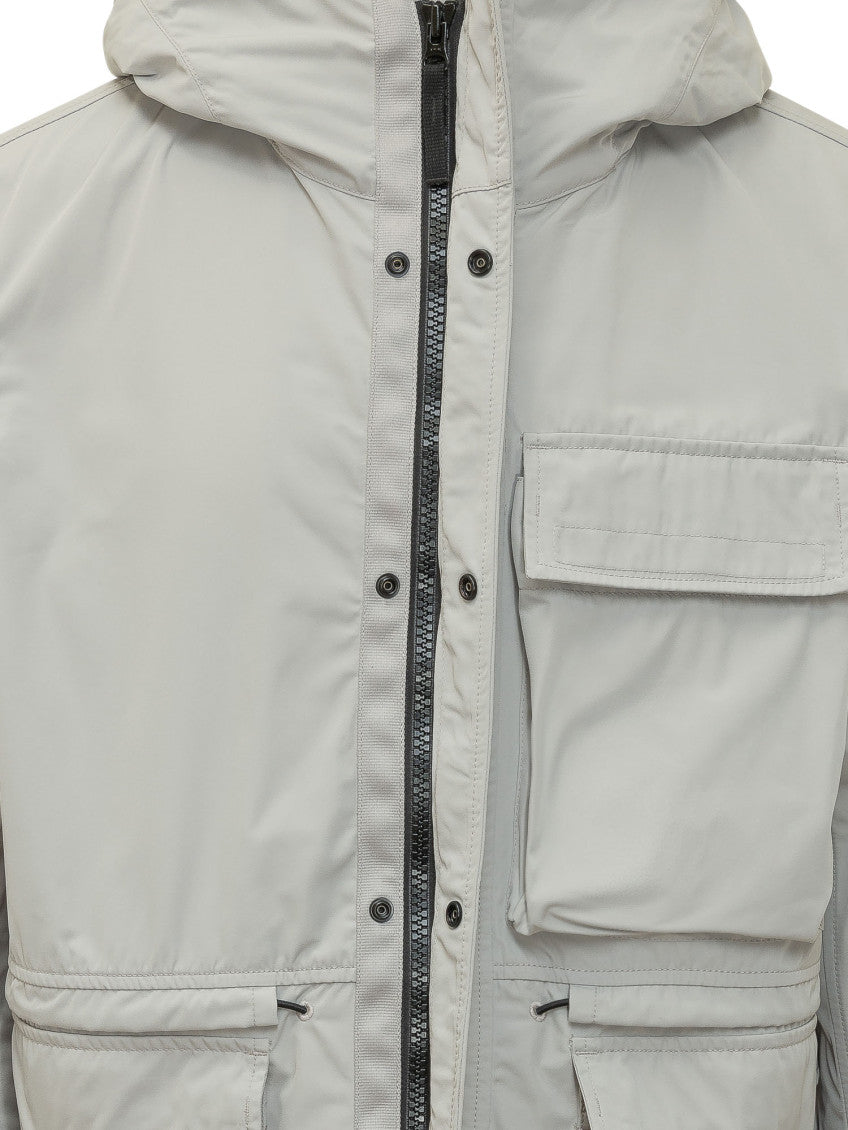 Grey Solid Hood Jacket 3