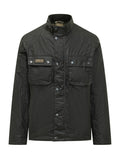 Black Solid Mandarin Collar Jacket 1