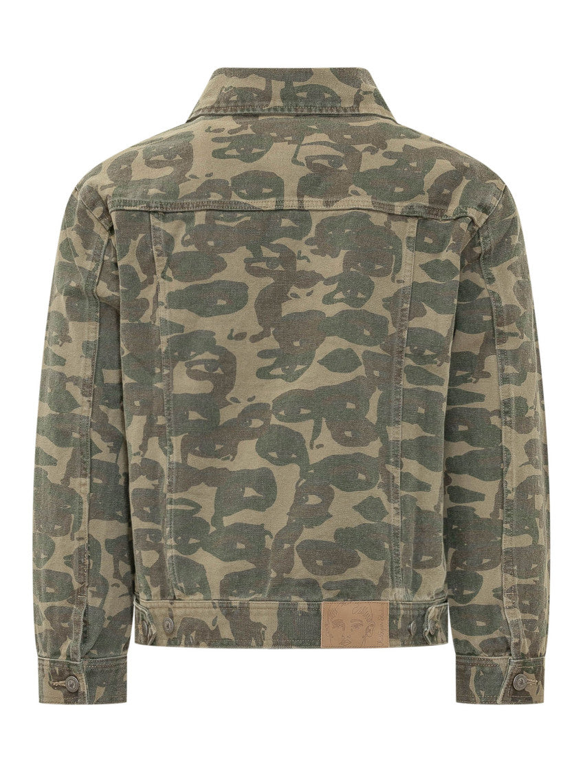 Green Camo Shirt Collar Jacket 3