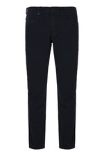 Navy Blue Slim Flat Front Pants 1
