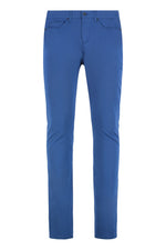 Blue Slim Flat Front Pants 1