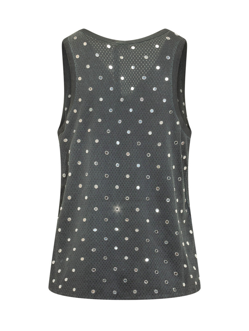 Black Embellished Round Neck Top 2