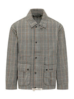 Beige Checks Shirt Collar Jacket 1