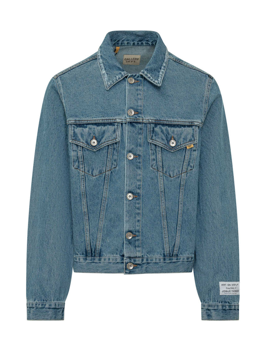 Denim Solid Shirt Collar Jacket 1