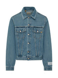 Denim Solid Shirt Collar Jacket 1