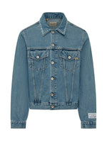 Denim Solid Shirt Collar Jacket 1