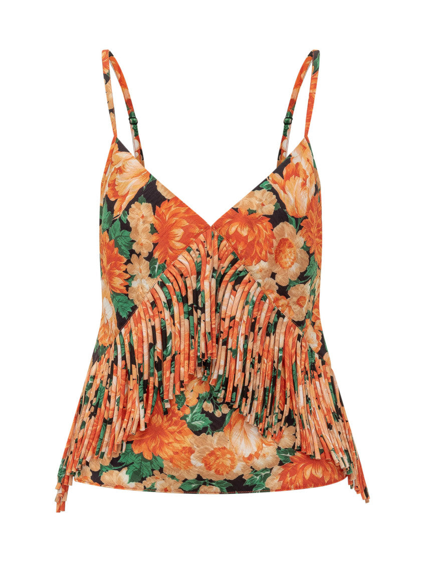 Multicolor Floral V Neck Top 1