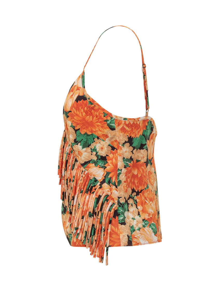 Multicolor Floral V Neck Top 3