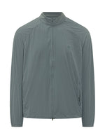 Grey Solid Mock Collar Jacket 1