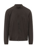 Black Solid Mock Collar Jacket 1