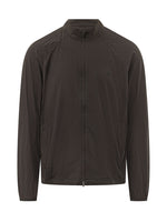 Black Solid Mock Collar Jacket 1