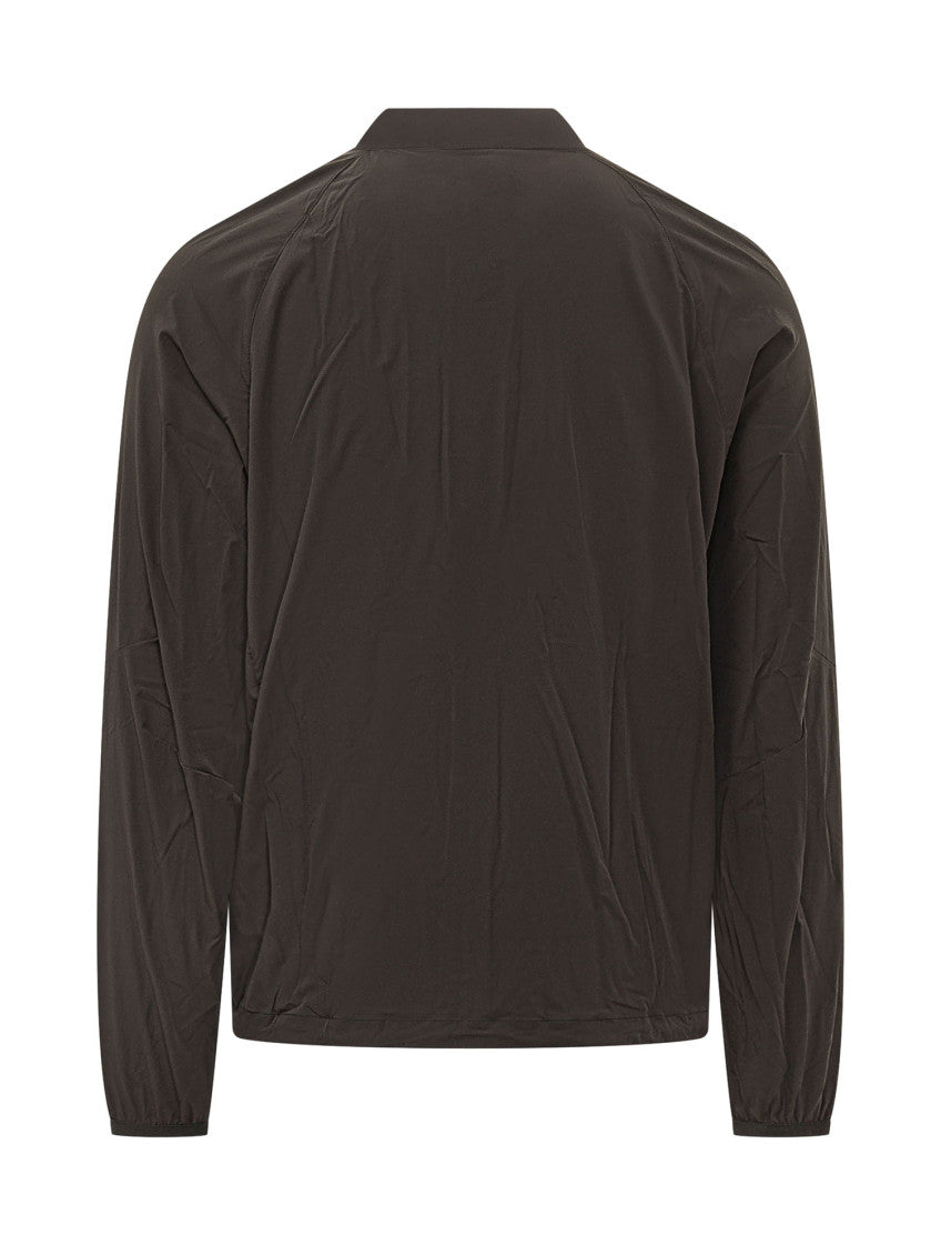 Black Solid Mock Collar Jacket 3