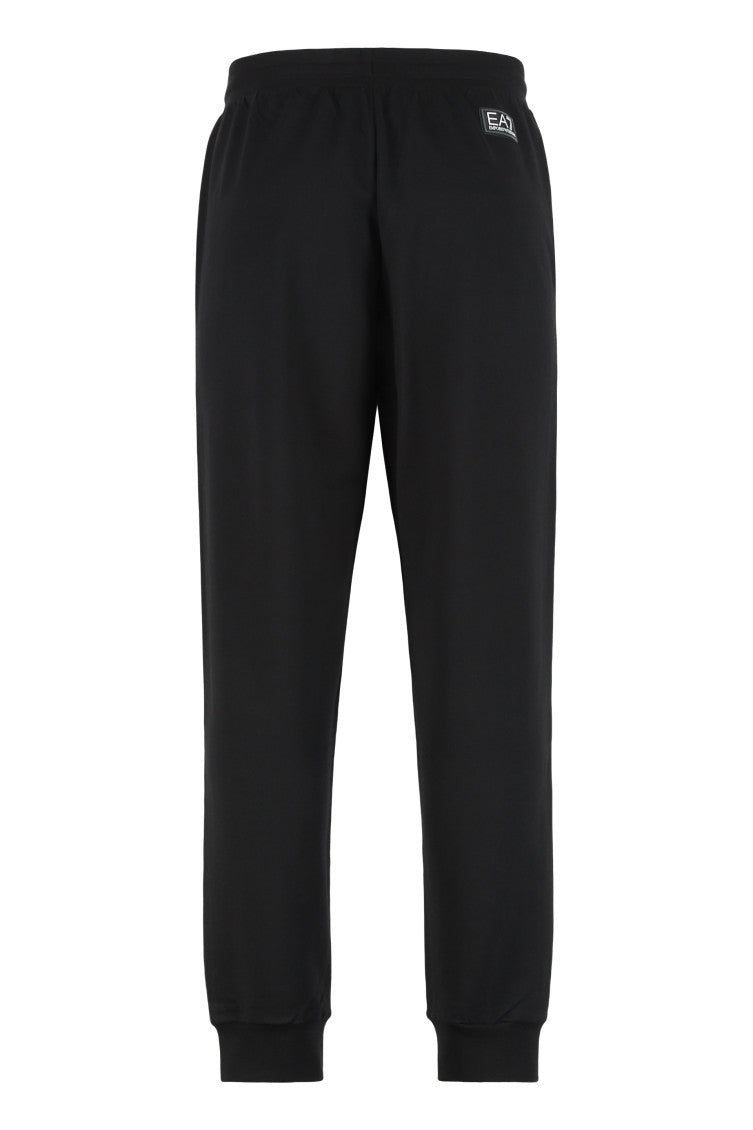 Black Cotton Logo Joggers 2
