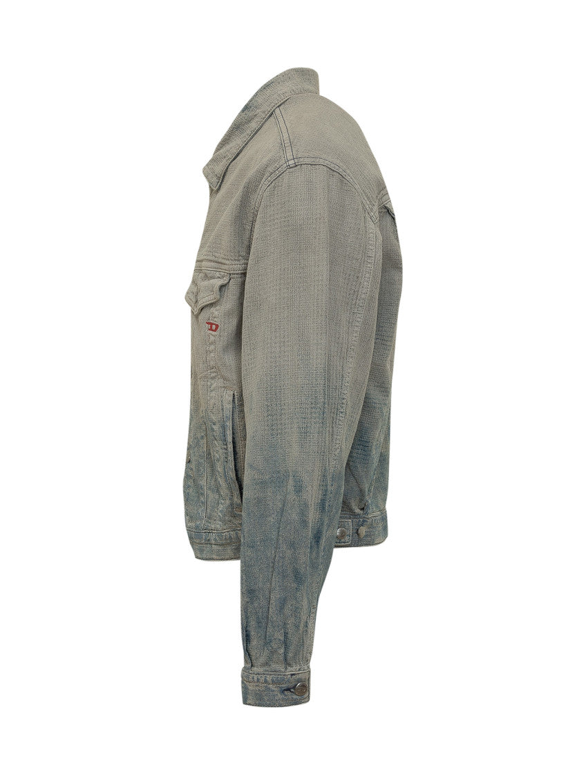 Grey Solid Shirt Collar Jacket 2