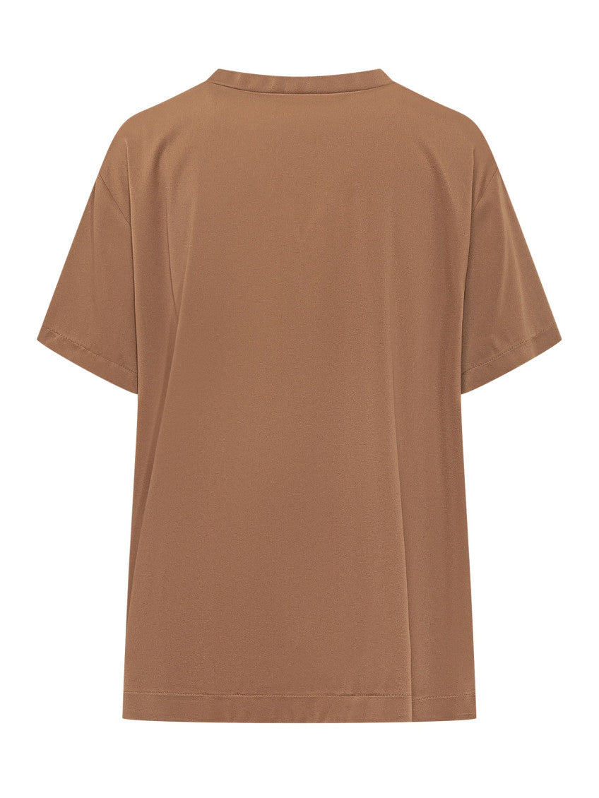 Brown Solid V Neck Top 2