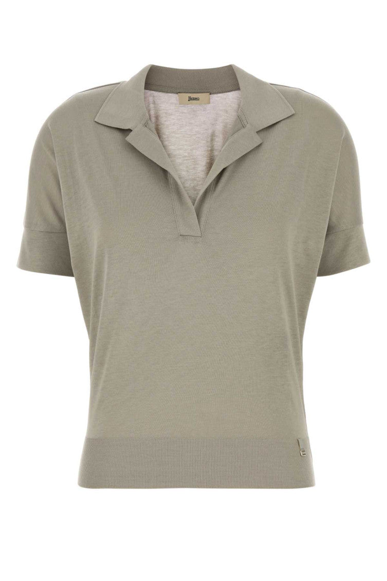 Grey Solid Shirt Collar Polo 1